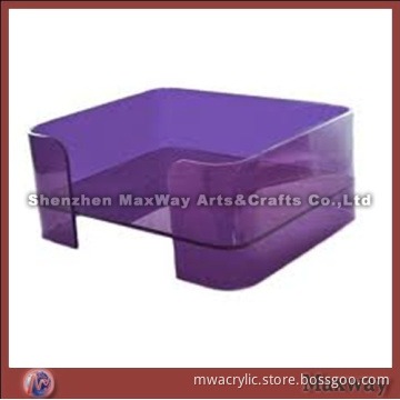Square purple lucite/acrylic pet/dog bed